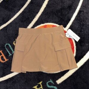 Shosho Tan Mini Skirt with Pockets
